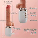 10.6in Realistic Thrusting Dildo Vibrator with Handle Sucker Sex Machine