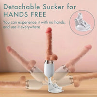 10.6in Realistic Thrusting Dildo Vibrator with Handle Sucker Sex Machine