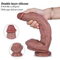 10.6in Silicone Penis Dildo Sex Toy With Sucker For G Spot Stimulation