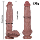 10.6in Silicone Penis Dildo Sex Toy With Sucker For G Spot Stimulation