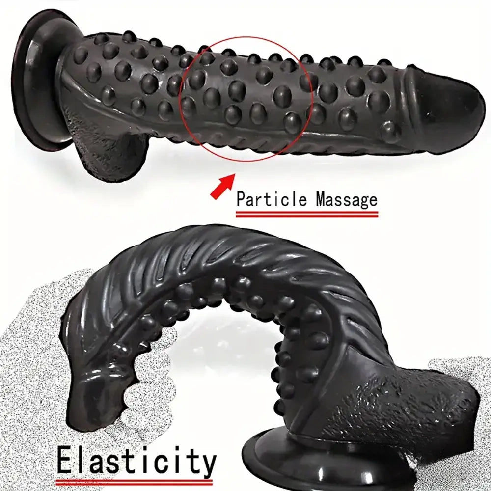 10.6in Spiked Big Fantasy Grainy Dildo For Vagina Prostate Stimulation