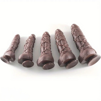 10.75in Thick G-spot Fantasy Big Silicone Soft Dildo With BDSM Hemp Rope