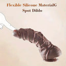 10.75in Thick G-spot Fantasy Big Silicone Soft Dildo With BDSM Hemp Rope