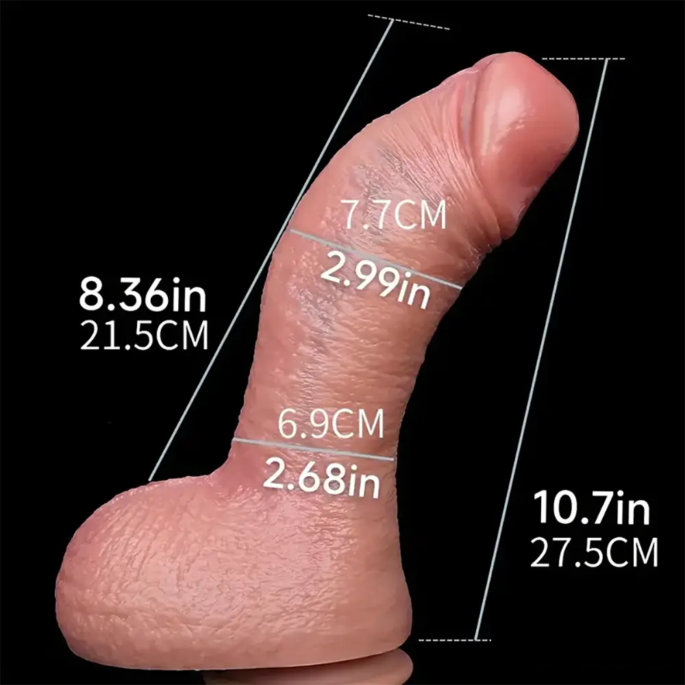 10.7in Soft Silicone Big Dildo For Female Pleasure Couple Flirting Toy
