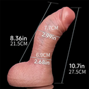 10.7in Soft Silicone Big Dildo For Female Pleasure Couple Flirting Toy