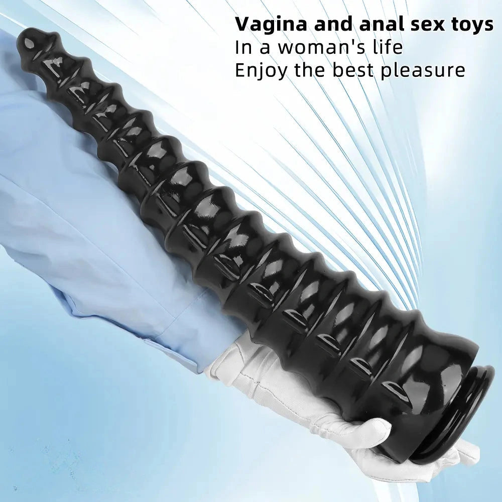 10.82in 13.38in 16.73in Super Large Black Anal Plug Dildo For Men Women