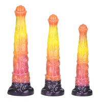 10.82in 13.85in 17.4in Dual Layer Silicone Horse Animal Huge Dildo Sex Toy