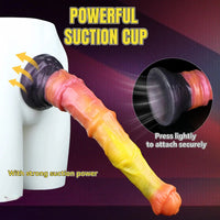10.82in 13.85in 17.4in Dual Layer Silicone Horse Animal Huge Dildo Sex Toy