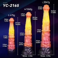 10.82in 13.85in 17.4in Dual Layer Silicone Horse Animal Huge Dildo Sex Toy