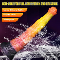 10.82in 13.85in 17.4in Dual Layer Silicone Horse Animal Huge Dildo Sex Toy