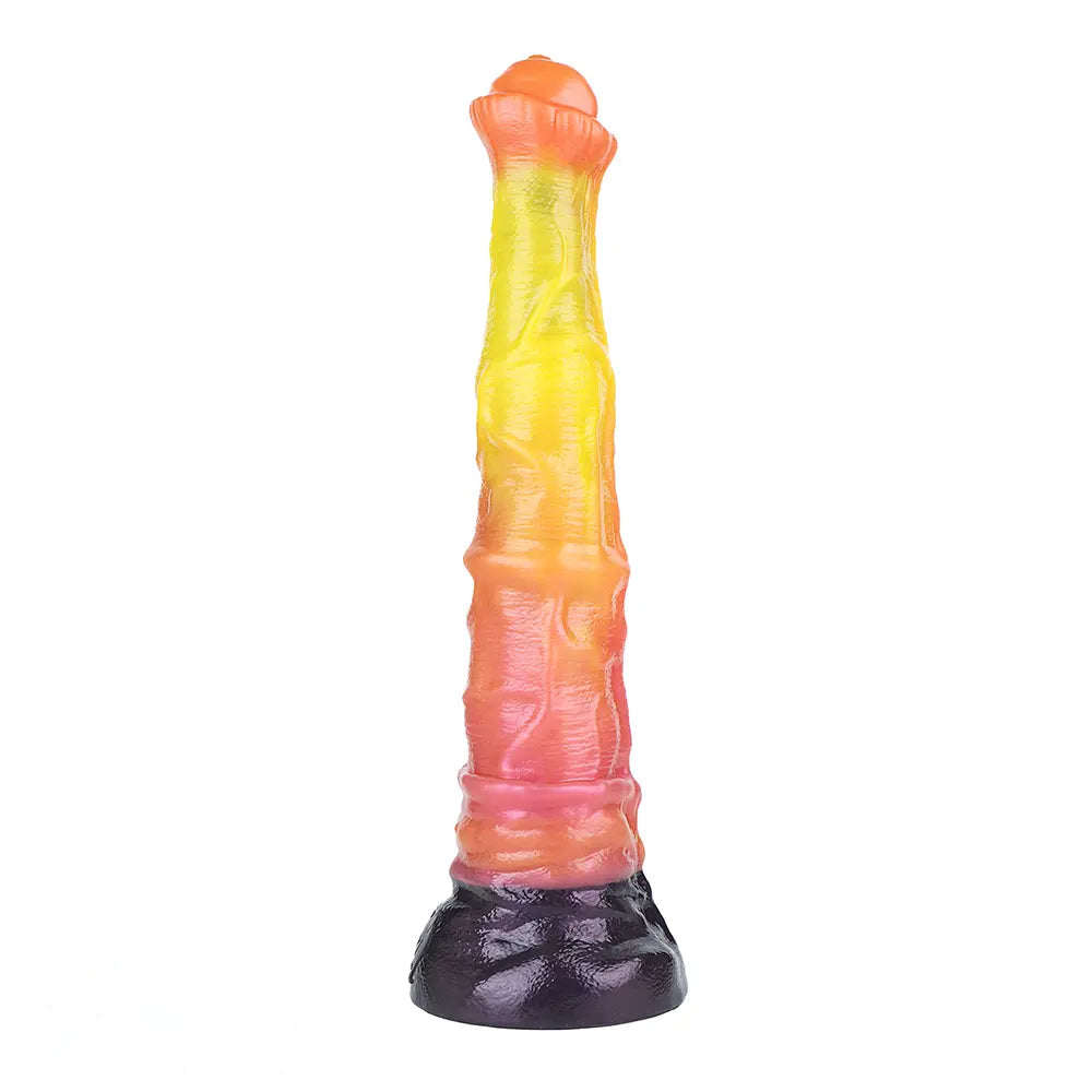 10.82in 13.85in 17.4in Dual Layer Silicone Horse Animal Huge Dildo Sex Toy