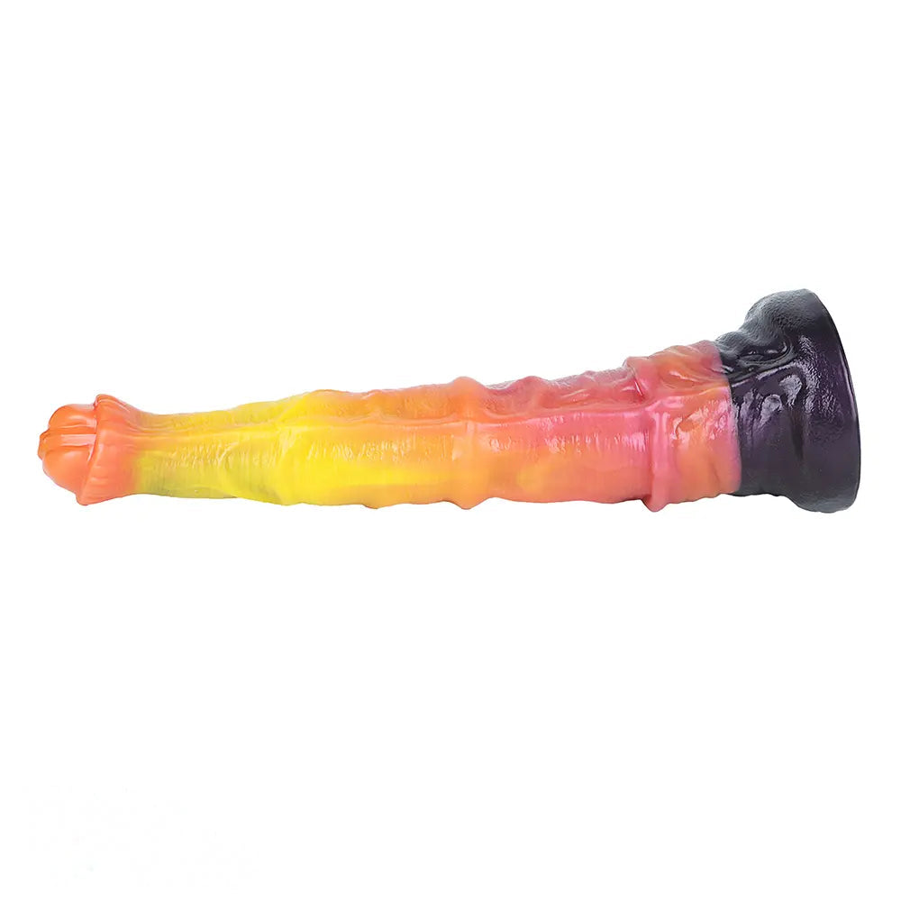 10.82in 13.85in 17.4in Dual Layer Silicone Horse Animal Huge Dildo Sex Toy