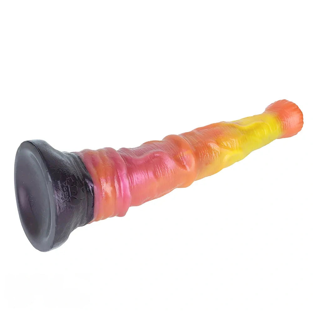 10.82in 13.85in 17.4in Dual Layer Silicone Horse Animal Huge Dildo Sex Toy