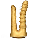 10.82in Big Silicone Soft Gold Double-headed Dildo For Female Lesbian