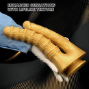 10.82in Big Silicone Soft Gold Double-headed Dildo For Female Lesbian