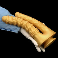 10.82in Big Silicone Soft Gold Double-headed Dildo For Female Lesbian
