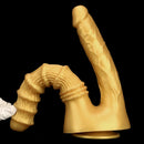 10.82in Big Silicone Soft Gold Double-headed Dildo For Female Lesbian