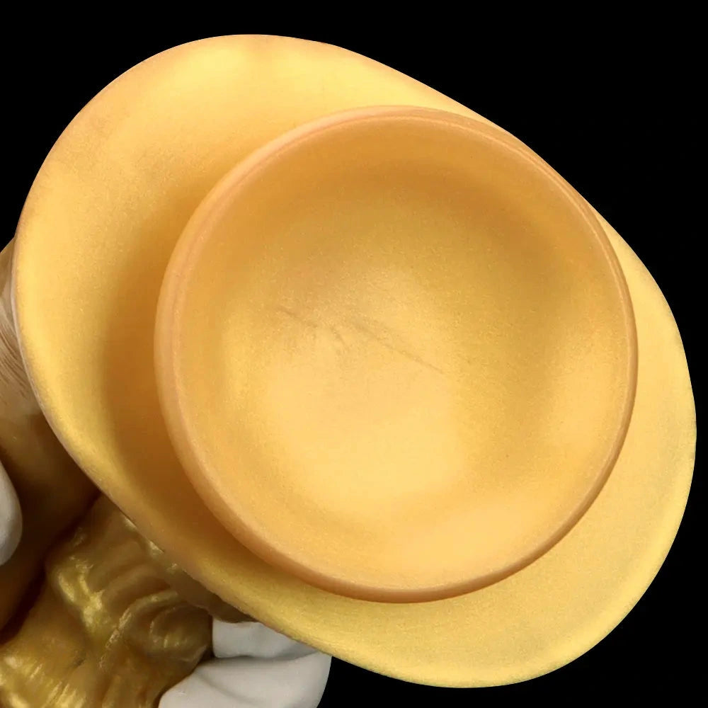 10.82in Big Silicone Soft Gold Double-headed Dildo For Female Lesbian