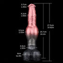 10.82in Liquid Silicone Soft Dog Knot Monster Female Male Animal Dildo