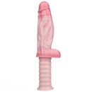 10.82in Real Feeling Double Layer Silicone Soft Handle Flexible Big Dildo