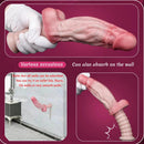 10.82in Real Feeling Double Layer Silicone Soft Handle Flexible Big Dildo