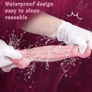 10.82in Real Feeling Double Layer Silicone Soft Handle Flexible Big Dildo