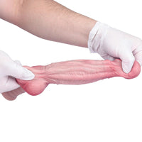 10.82in Real Feeling Double Layer Silicone Soft Handle Flexible Big Dildo