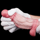 10.82in Real Feeling Double Layer Silicone Soft Handle Flexible Big Dildo
