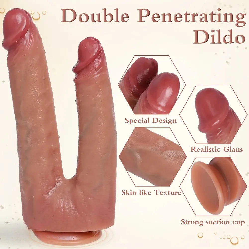 10.83in Dual Sided Silicone Big Dildo For Female Masturbation Cock