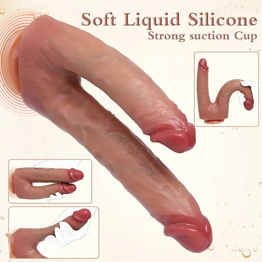 10.83in Dual Sided Silicone Big Dildo For Female Masturbation Cock