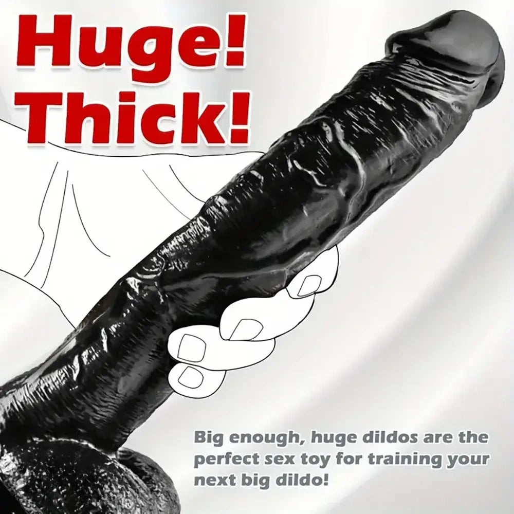 10.83in Huge Big G Spot Cock Real Dildo With Powerful Suction Cup