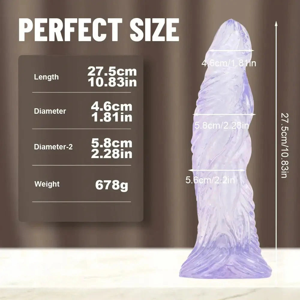 10.83in PVC Realistic Textured Bumpy Dildo For Women Men Gay Hand Free Play