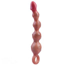 10.8in Big Vibrating Silicone Soft Pulling Beads Real Odd Dildo With 3 Motors