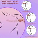 10.8in Big Vibrating Silicone Soft Pulling Beads Real Odd Dildo With 3 Motors