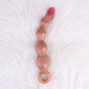 10.8in Big Vibrating Silicone Soft Pulling Beads Real Odd Dildo With 3 Motors