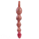 10.8in Big Vibrating Silicone Soft Pulling Beads Real Odd Dildo With 3 Motors
