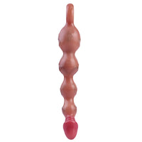 10.8in Big Vibrating Silicone Soft Pulling Beads Real Odd Dildo With 3 Motors