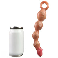 10.8in Big Vibrating Silicone Soft Pulling Beads Real Odd Dildo With 3 Motors