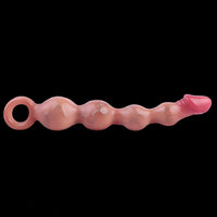 10.8in Big Vibrating Silicone Soft Pulling Beads Real Odd Dildo With 3 Motors