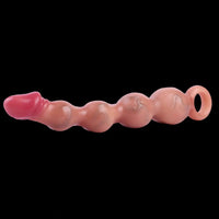 10.8in Big Vibrating Silicone Soft Pulling Beads Real Odd Dildo With 3 Motors