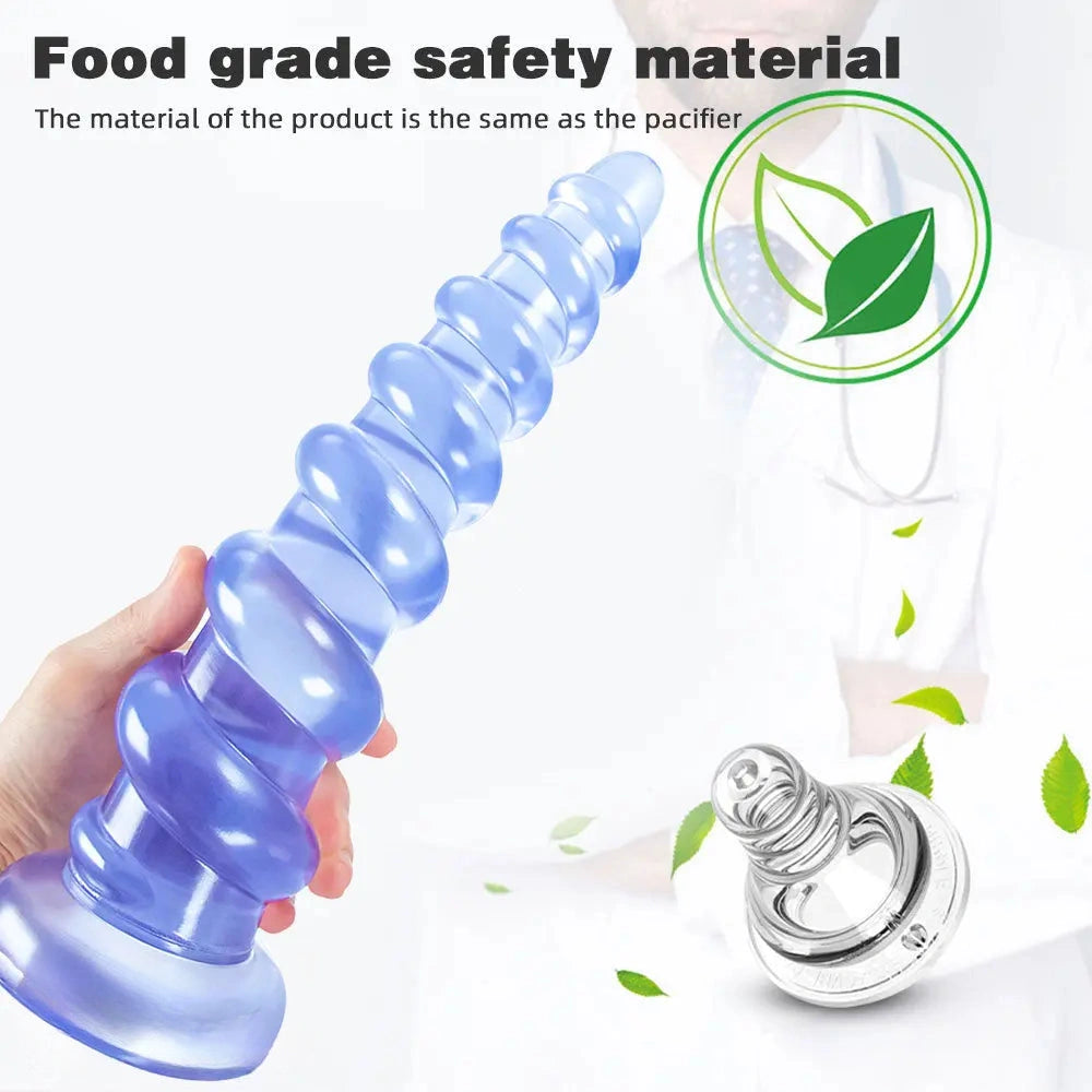 10.8in Graduated Beads PVC Women Men Large Anal Dildo Butt Plug
