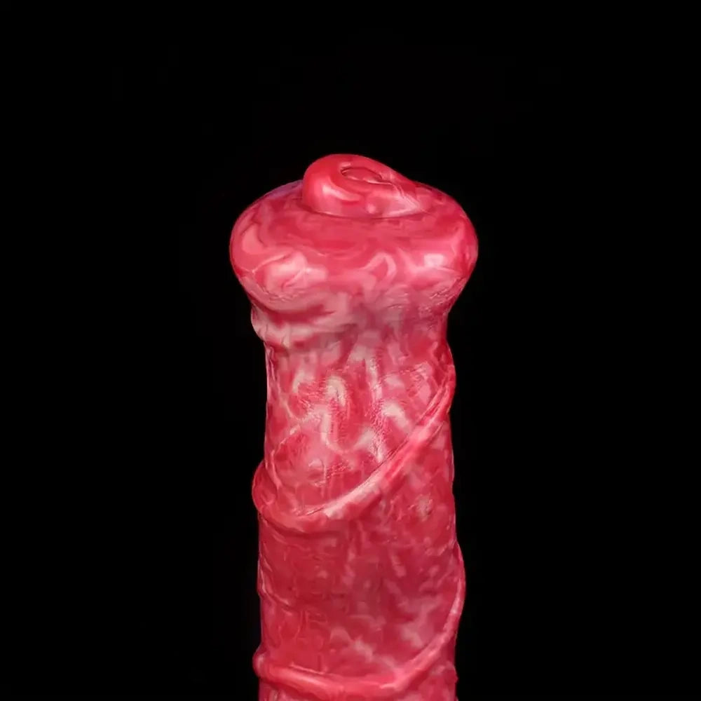 10.8in Liquid Silicone Soft Big Thick Fantasy Odd Dildo With Double Eggs