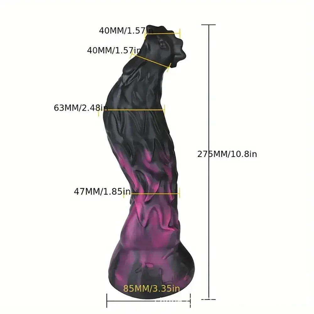 10.8in Rooster Shape Fantasy Large Silicone Soft Dildo For Anus Stimulation