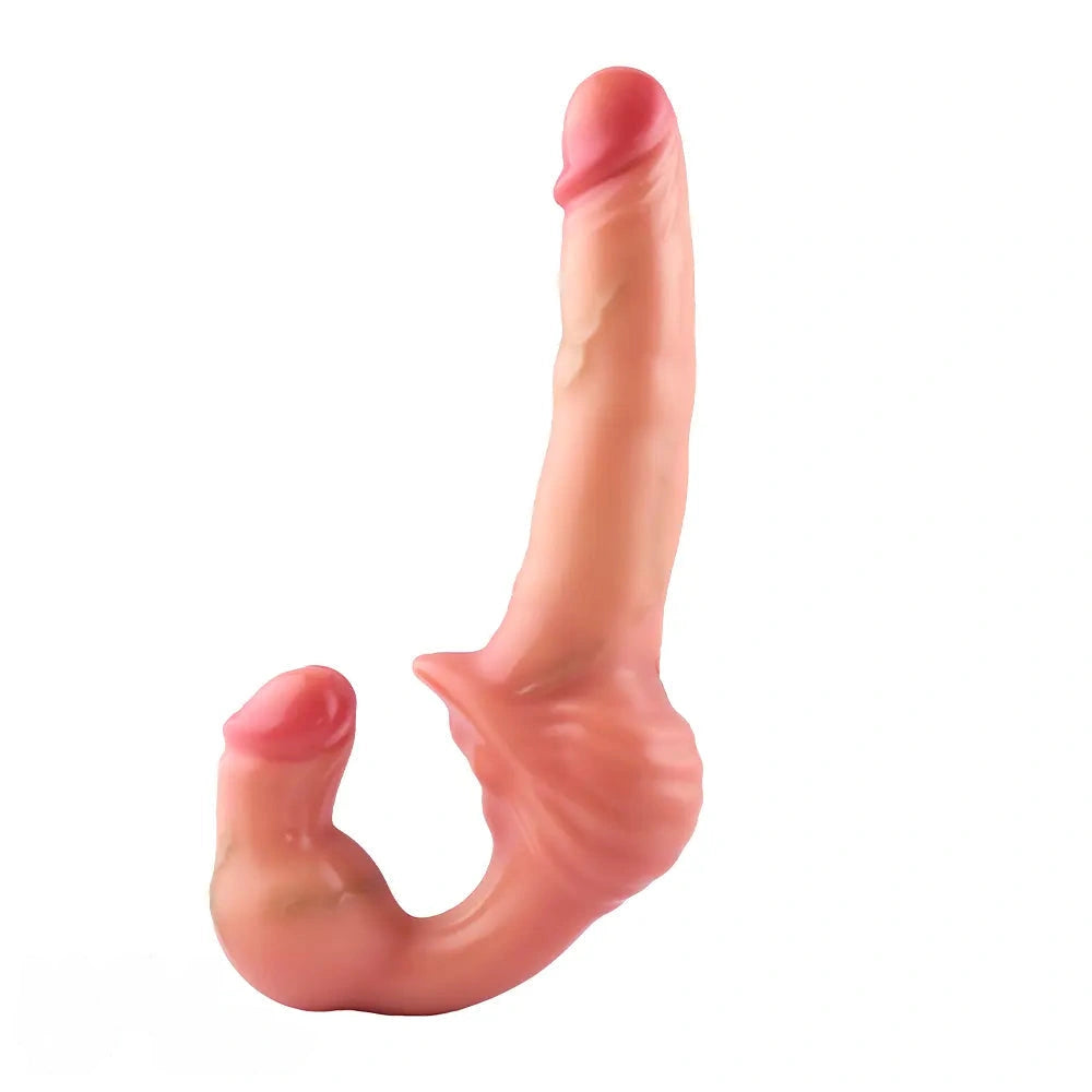 10.8in Strapless Silicone Large Soft Double Sided Strapon Dildo For Women