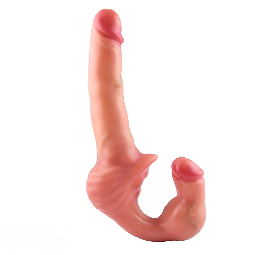 10.8in Strapless Silicone Large Soft Double Sided Strapon Dildo For Women