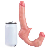 10.8in Strapless Silicone Large Soft Double Sided Strapon Dildo For Women