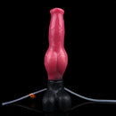 10.98in Dog Knot Ejaculating Inflatable Soft Silicone Dildo For Women
