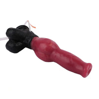 10.98in Dog Knot Ejaculating Inflatable Soft Silicone Dildo For Women