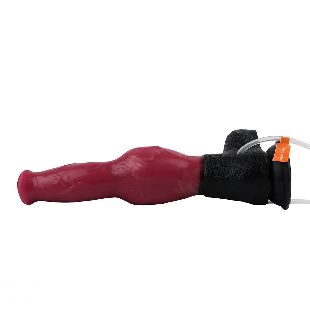 10.98in Dog Knot Ejaculating Inflatable Soft Silicone Dildo For Women