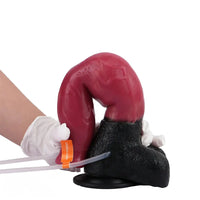 10.98in Dog Knot Ejaculating Inflatable Soft Silicone Dildo For Women